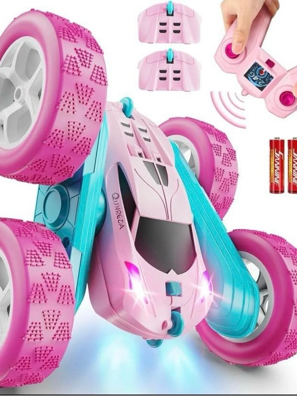 NEW - RC Cars, Pink Remote Control Car for Girls, 2.4 GHZ Double Sided RC Stunt